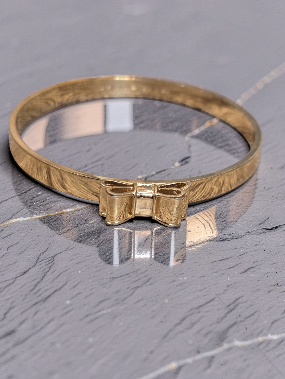 Kate Spade Gold Tone Take A Bow Bangle